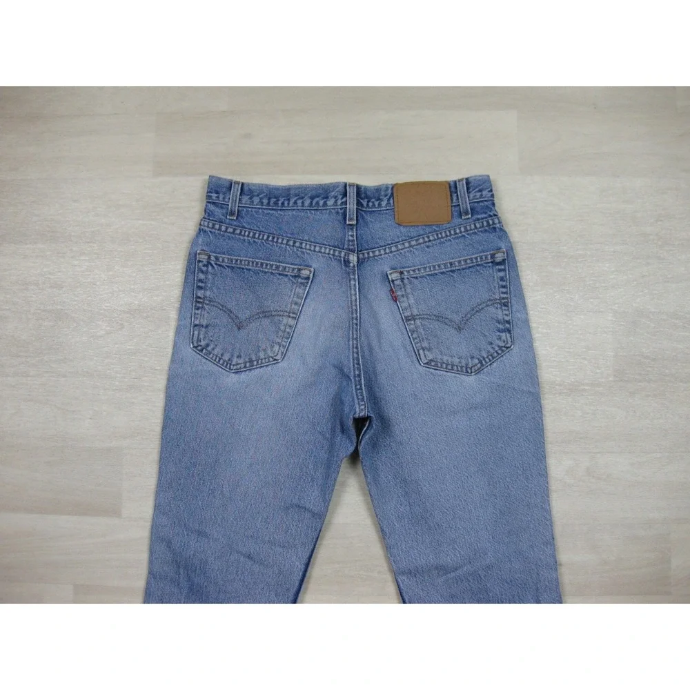 Vintage Y2K Levis 517 Cowboy Cut Jeans Mens (33x30) Distressed Saddleman Bootcut - Picture 12 of 14